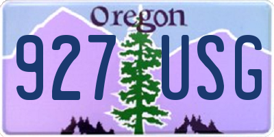 OR license plate 927USG