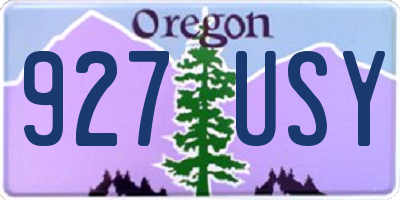 OR license plate 927USY