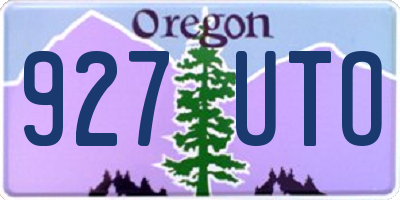 OR license plate 927UTO