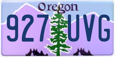 OR license plate 927UVG
