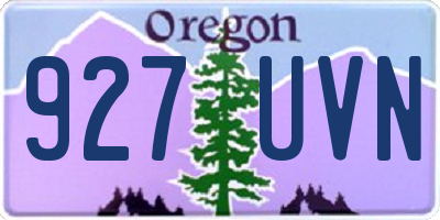 OR license plate 927UVN