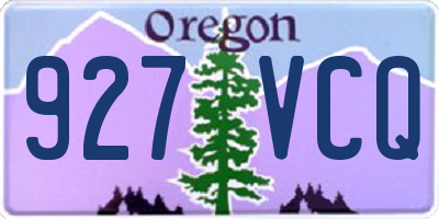 OR license plate 927VCQ