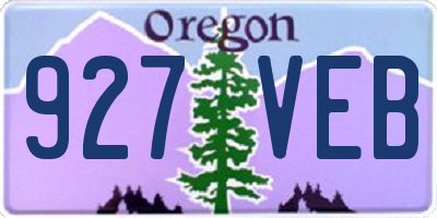 OR license plate 927VEB