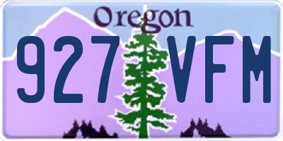 OR license plate 927VFM