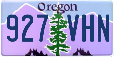 OR license plate 927VHN