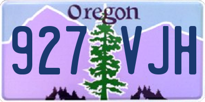 OR license plate 927VJH