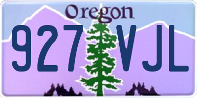 OR license plate 927VJL