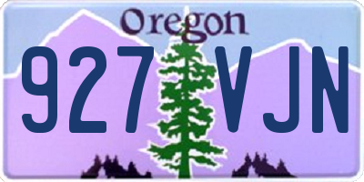 OR license plate 927VJN