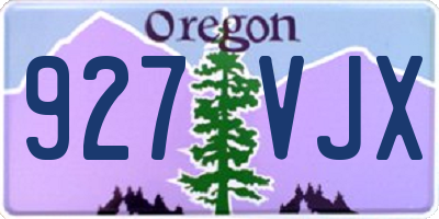 OR license plate 927VJX