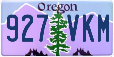 OR license plate 927VKM