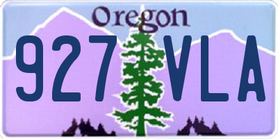 OR license plate 927VLA