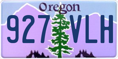 OR license plate 927VLH