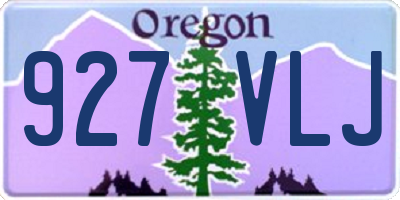 OR license plate 927VLJ