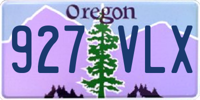 OR license plate 927VLX