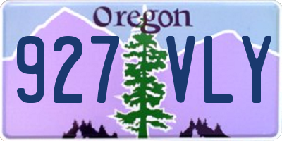 OR license plate 927VLY
