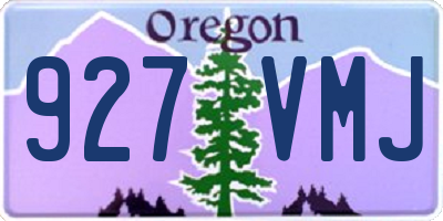 OR license plate 927VMJ