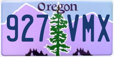 OR license plate 927VMX