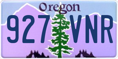 OR license plate 927VNR