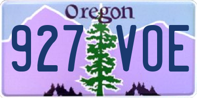 OR license plate 927VOE