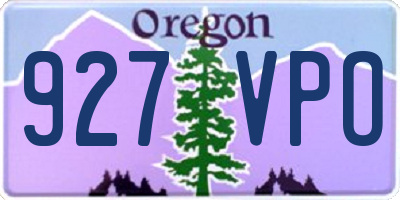 OR license plate 927VPO