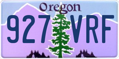 OR license plate 927VRF