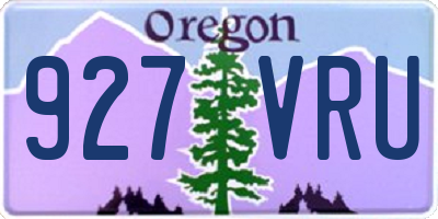 OR license plate 927VRU