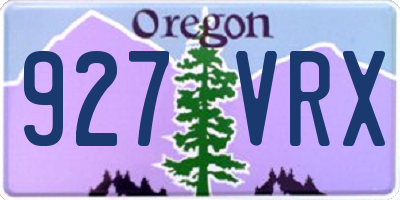 OR license plate 927VRX