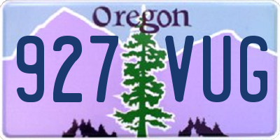OR license plate 927VUG