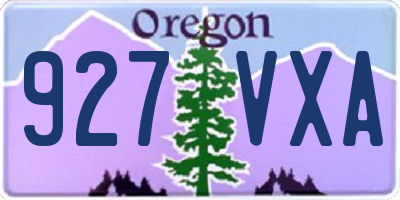 OR license plate 927VXA