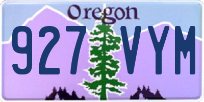 OR license plate 927VYM