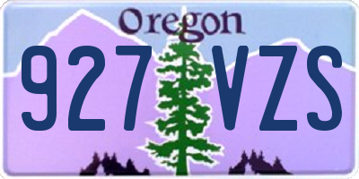 OR license plate 927VZS