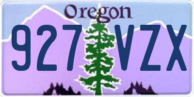 OR license plate 927VZX