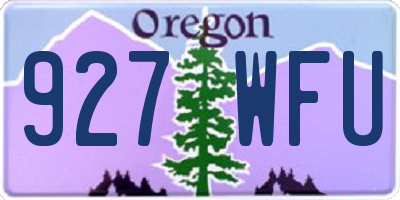 OR license plate 927WFU