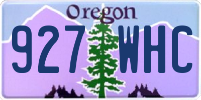 OR license plate 927WHC