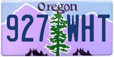 OR license plate 927WHT
