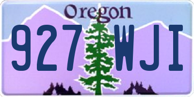 OR license plate 927WJI