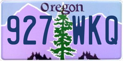 OR license plate 927WKQ