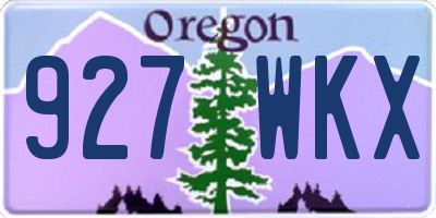 OR license plate 927WKX