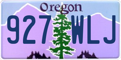 OR license plate 927WLJ
