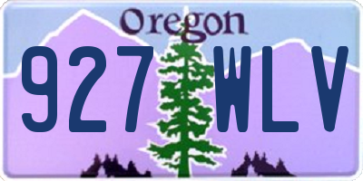 OR license plate 927WLV