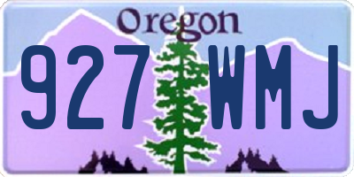 OR license plate 927WMJ