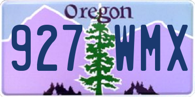 OR license plate 927WMX