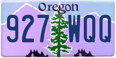 OR license plate 927WQQ