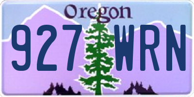 OR license plate 927WRN