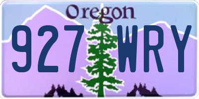 OR license plate 927WRY