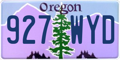 OR license plate 927WYD