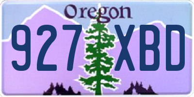 OR license plate 927XBD