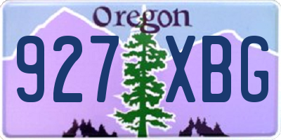 OR license plate 927XBG