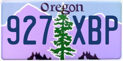 OR license plate 927XBP