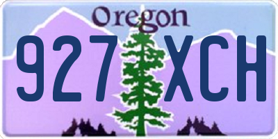 OR license plate 927XCH